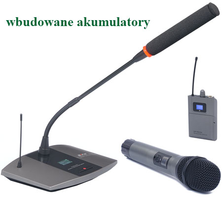 zestaw rewelacyjnych mikrofonów bezprzewodowych BKR KX-D818